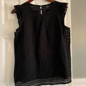 Black blouse small key hole back